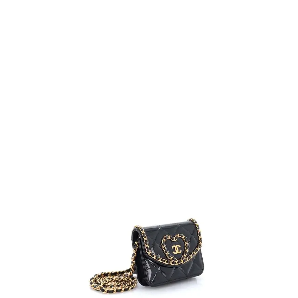 Chanel Heart Chain Flap Bag Quilted #266308C41B